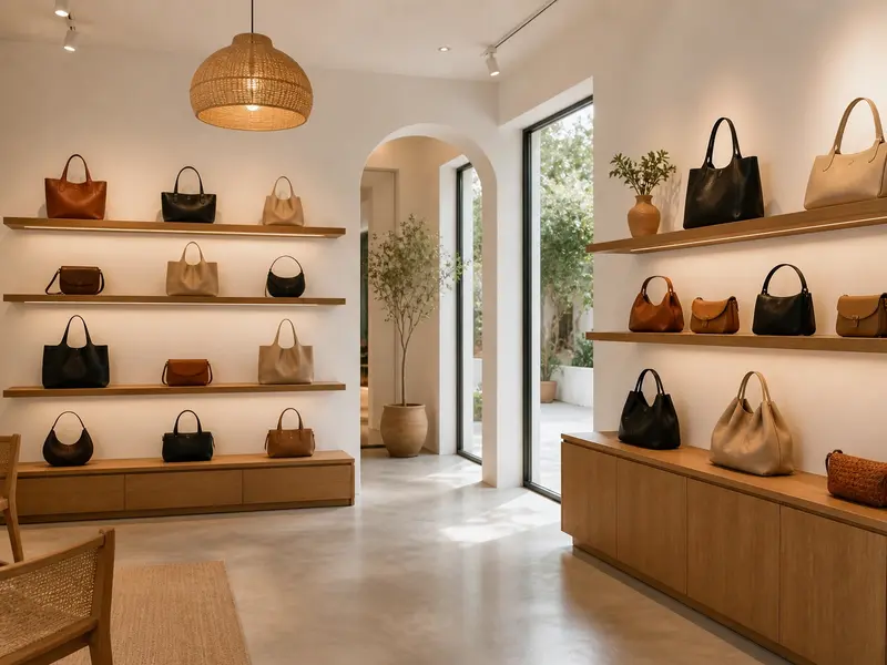 Misako shop with bags on display